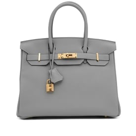 Hermes Gris Mouette Togo Birkin 30 Gold Hardware, 2024