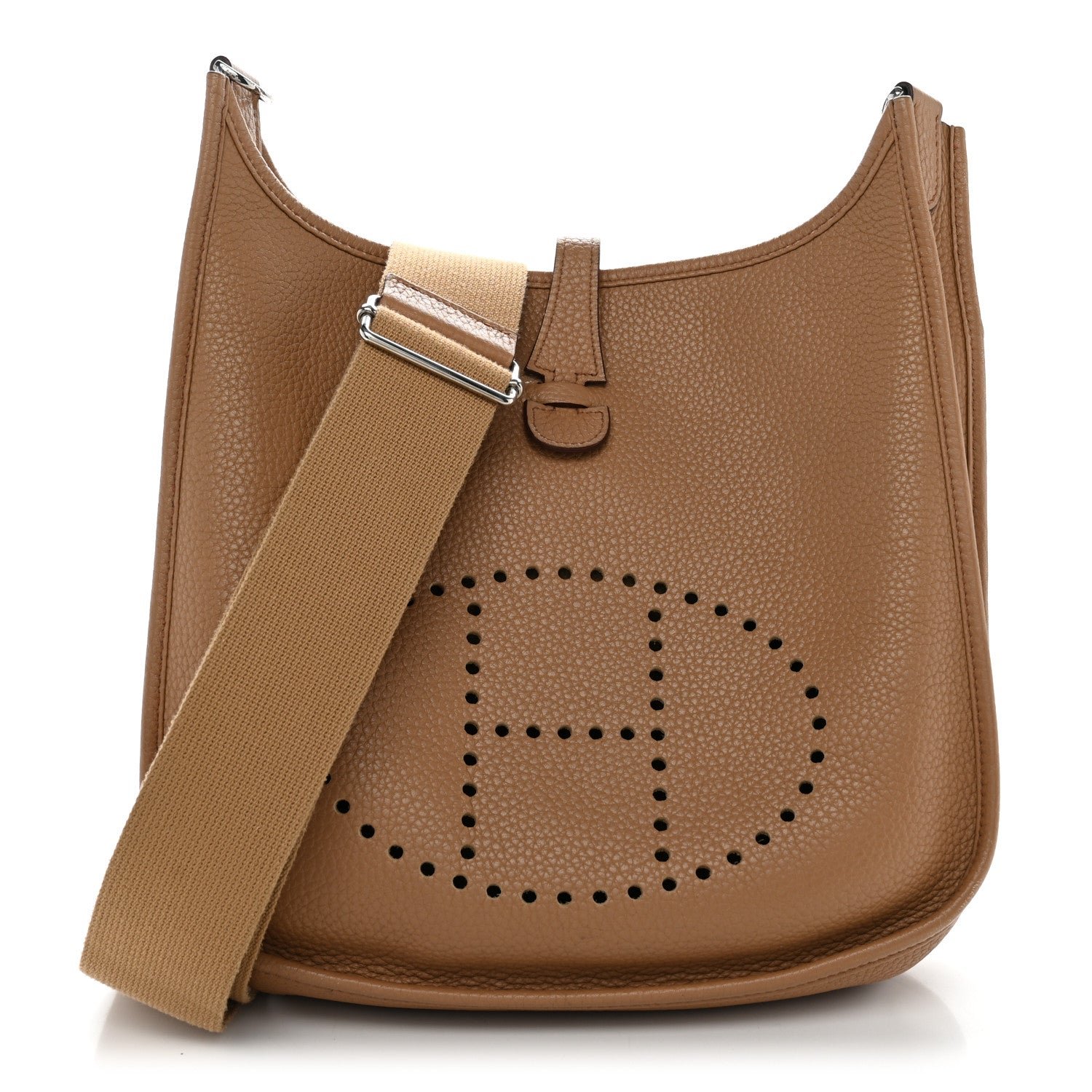 Hermes Taurillon Clemence Evelyne III PM Biscuit