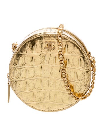 Paris-New York Coco Croc Round Crossbody Bag