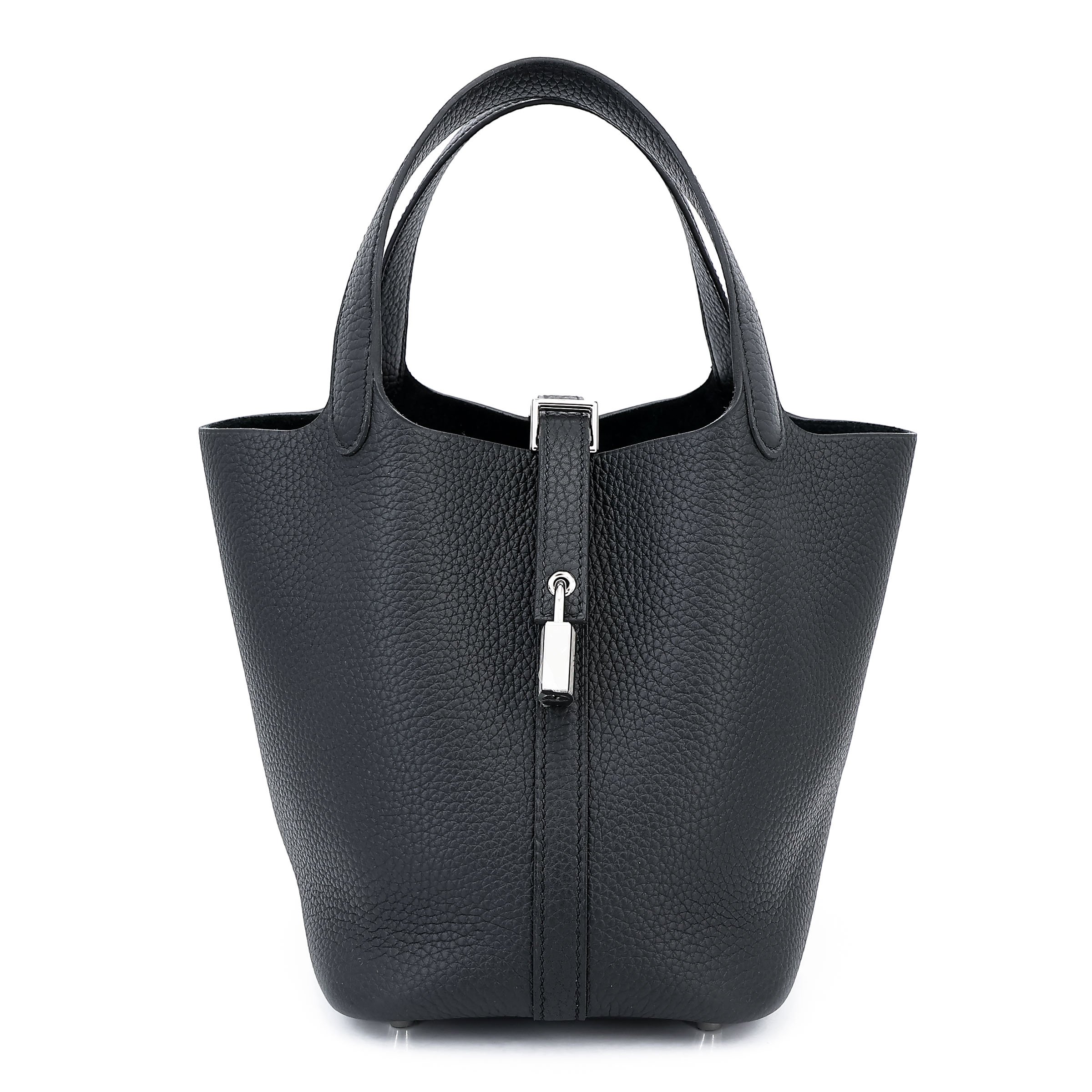 Hermes Brand New ( Rank N ) HERMÈS Picotin Lock PM Noir (89) Clemence Palladium hardware K (2025)