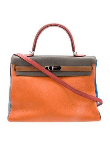 Hermes Clemence Arlequin Kelly II Retourne 35 w/ Strap