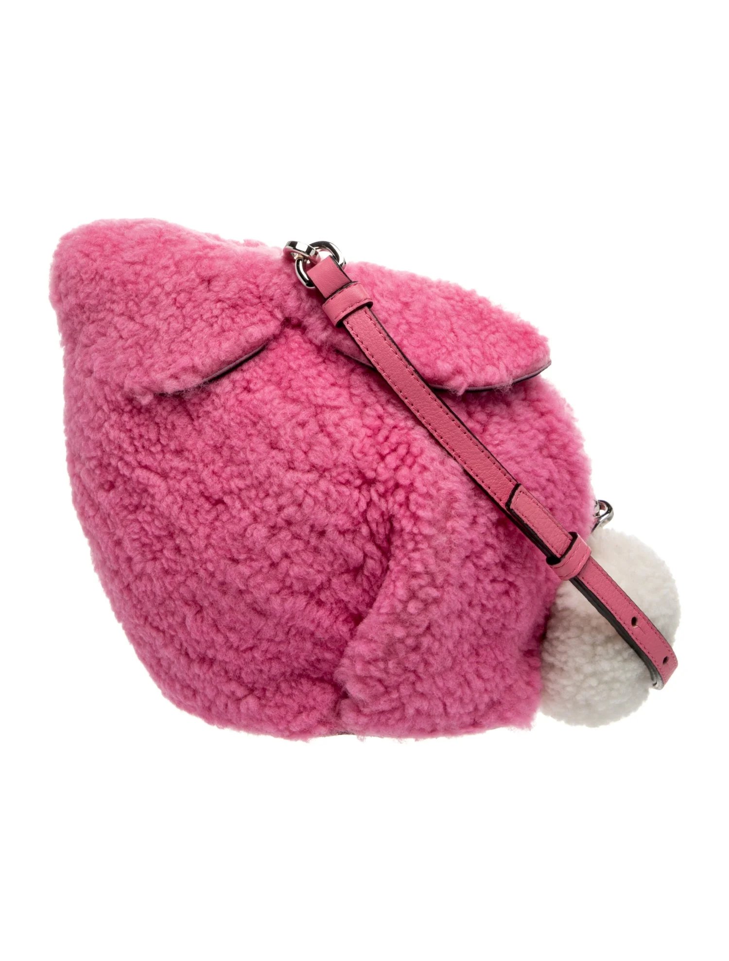 Shearling Bunny Pouch