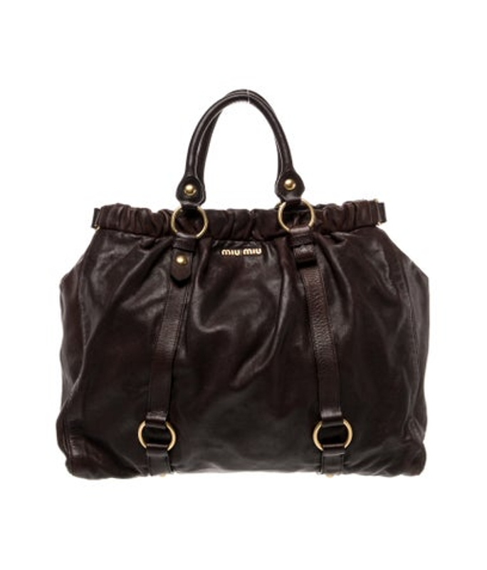 Miu Miu Miu Leather Top Handle Bag