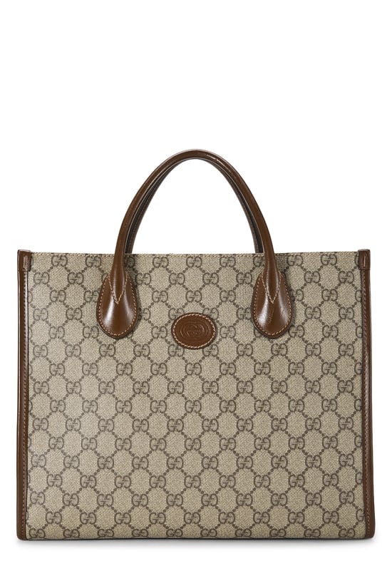 Brown GG Supreme Canvas Tote Small
