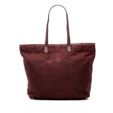Nylon Tessuto Canapa Logo Tote