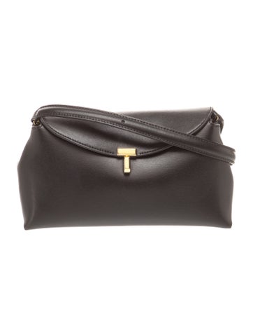 TOTEME Leather T-Lock Clutch Bag Mini