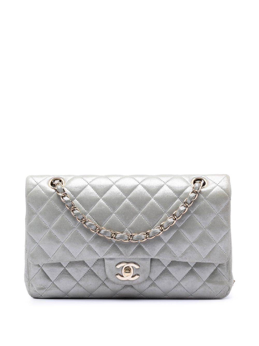 2011 Medium Classic Iridescent Lambskin Double Flap shoulder bag