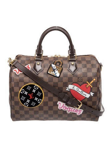 LV Monogram Patches Speedy Bandouliere 30
