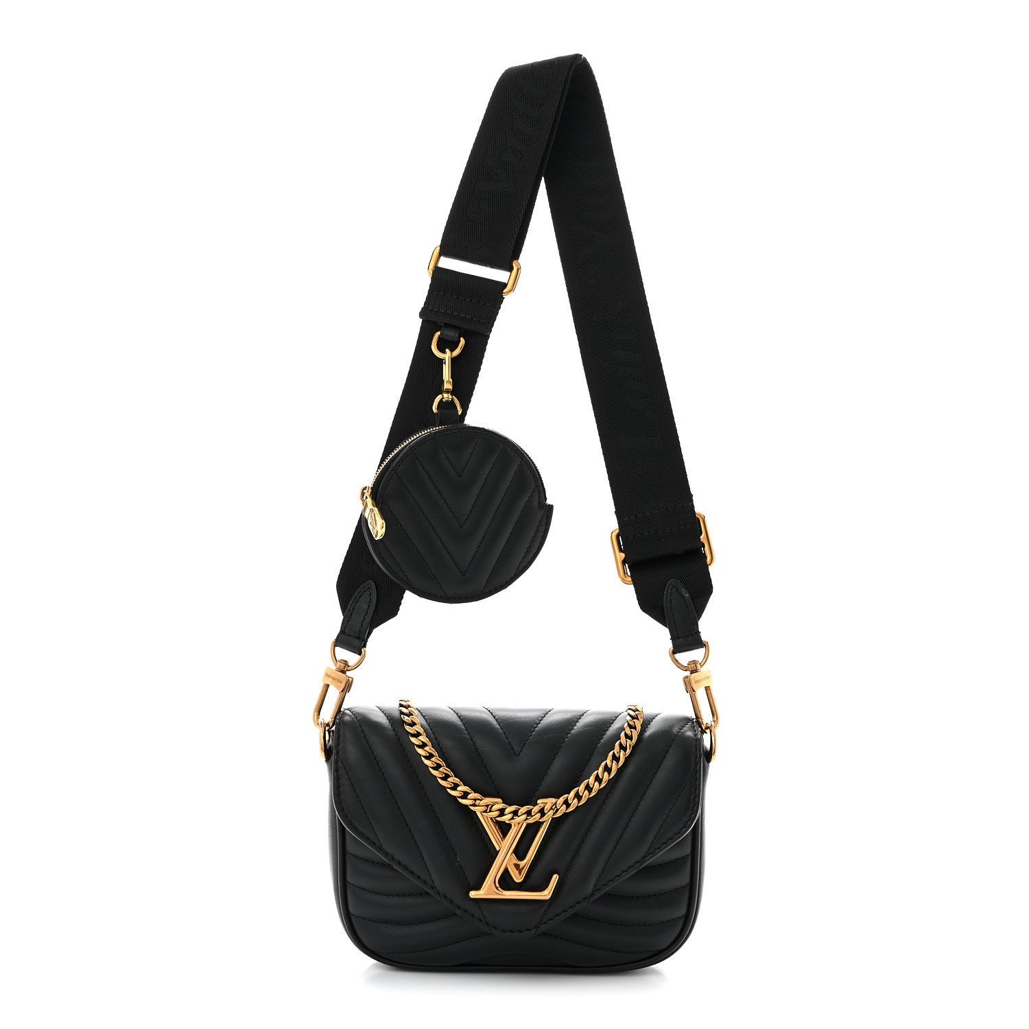 Louis Vuitton Louis Vuitton Calfskin New Wave Multi Pochette Black