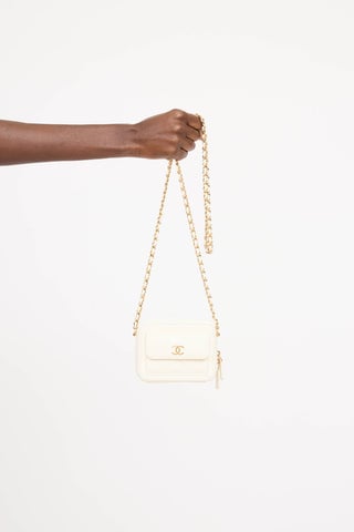 Leather Quilted Mini Vanity Bag