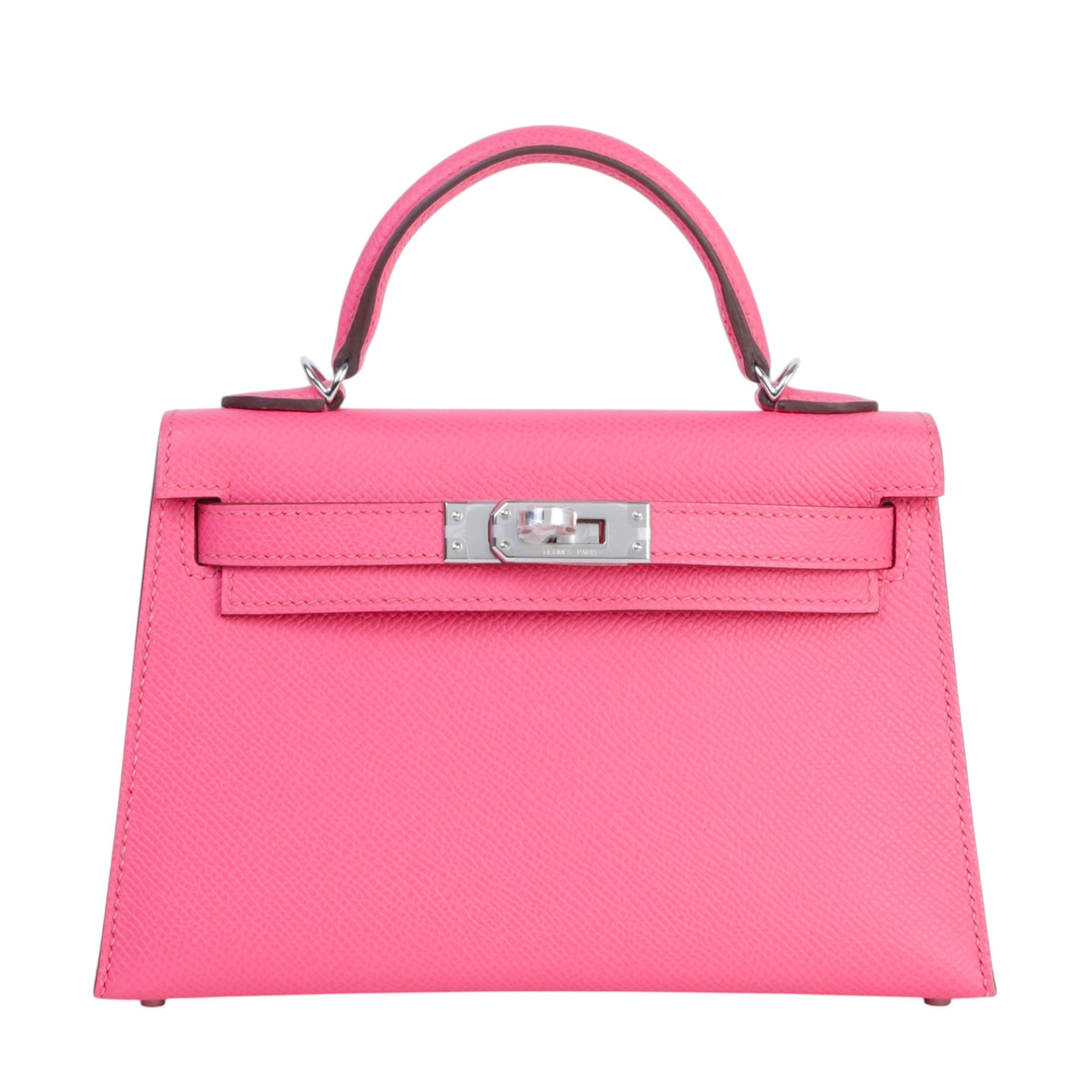 Hermes Excellent ( Rank SA ) HERMÈS Mini Kelly II Rose Azalee (8W) Epsom Palladium hardware W (2024)