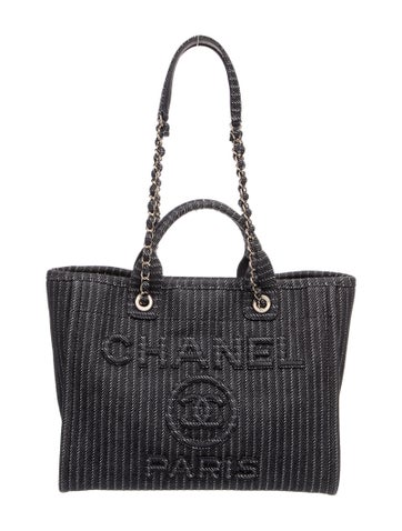 Medium Denim Deauville Shopping Tote