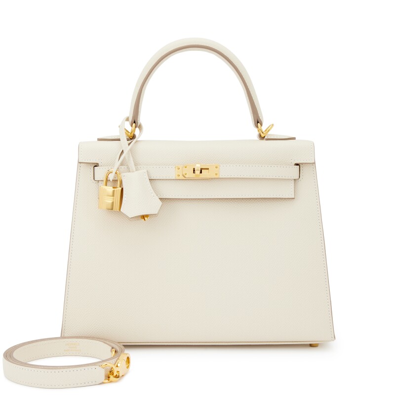 Hermes Craie Epsom Sellier Kelly 25 Gold Hardware, 2022