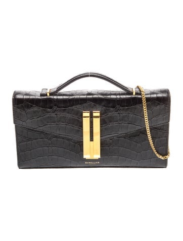 Embossed Leather Top Handle Bag