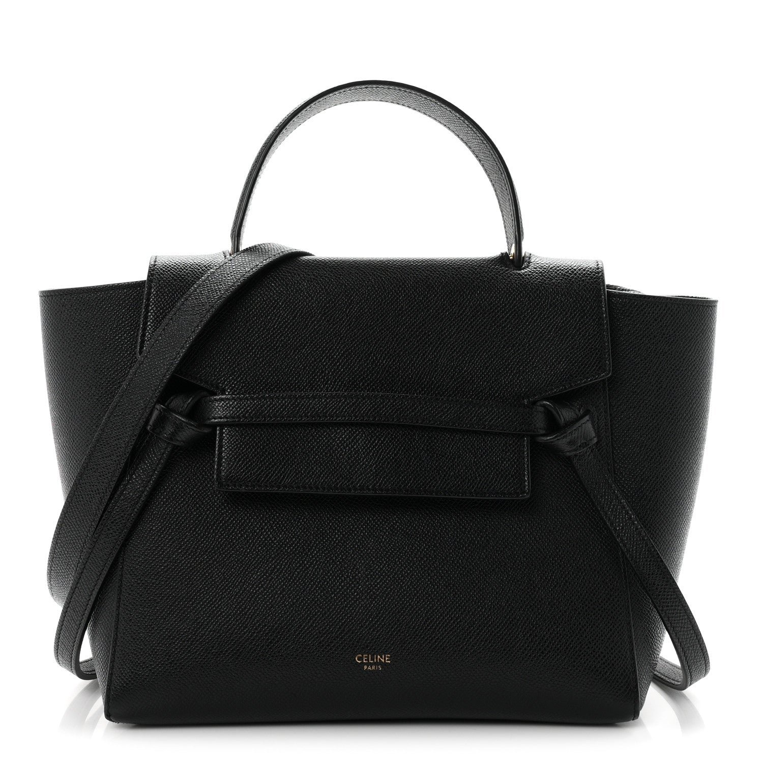 Celine Grained Calfskin Micro Belt Bag Black