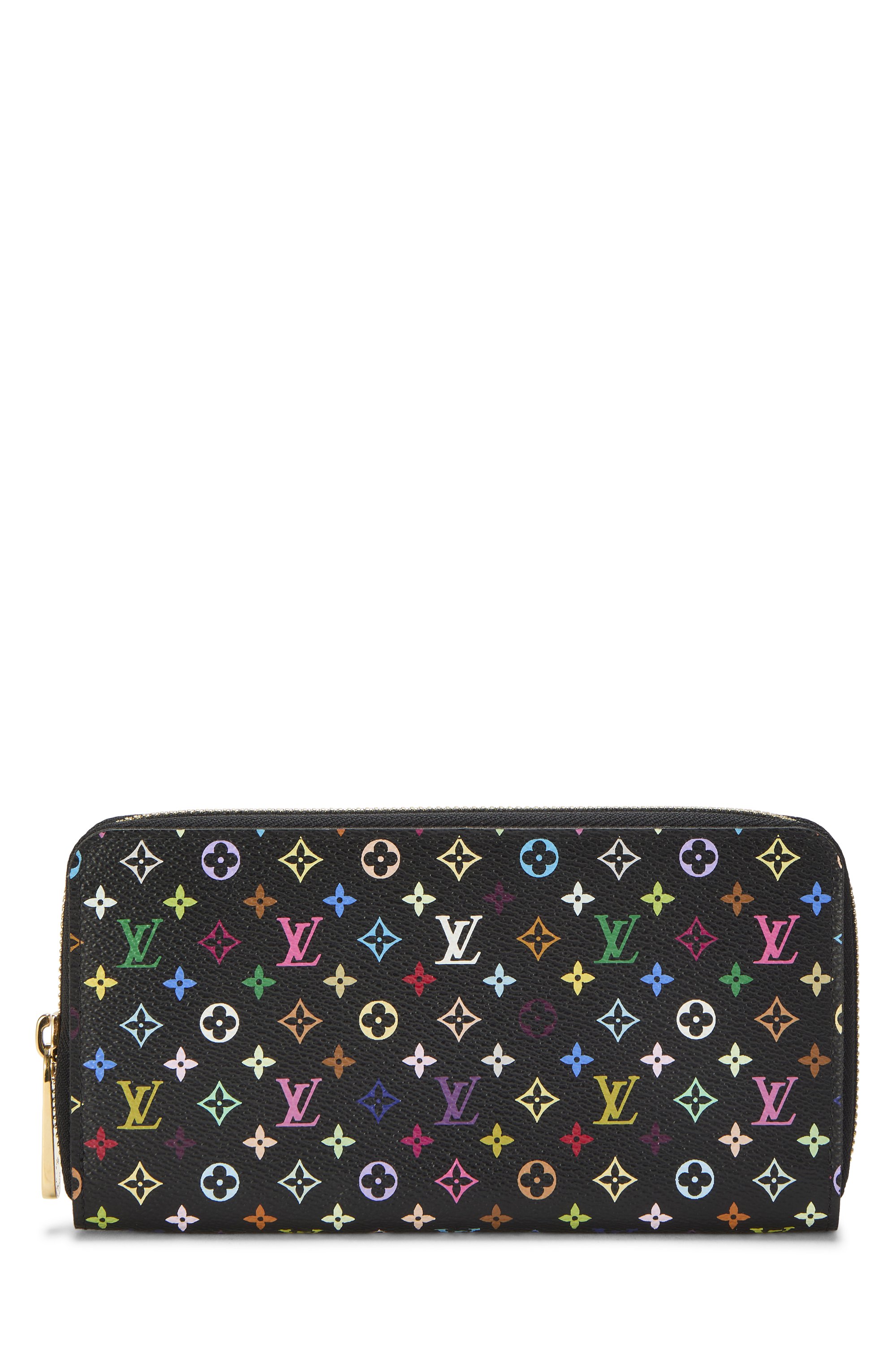 Takashi Murakami x Louis Vuitton Black Monogram Multicolore Zippy Continental