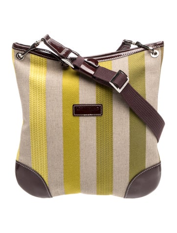 Longchamp Canvas Messenger Bag Vintage