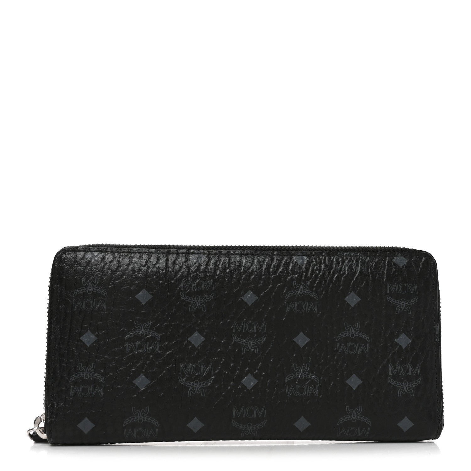 MCM MCM Visetos Large Zip Around Wallet Black