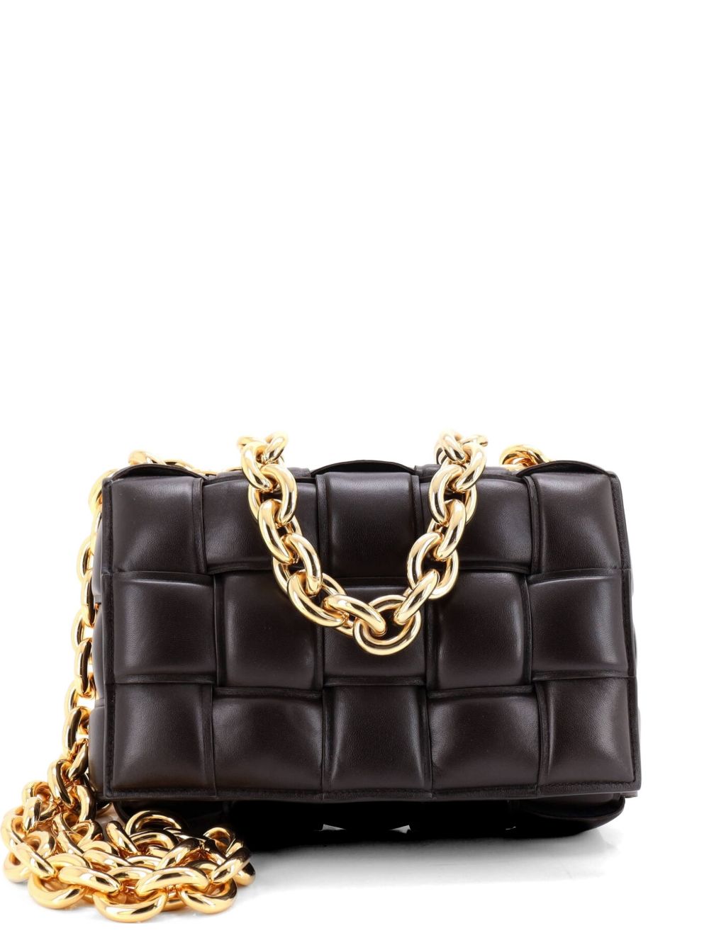Cassette Chain Padded Maxi Intrecciato Leather crossbody bag