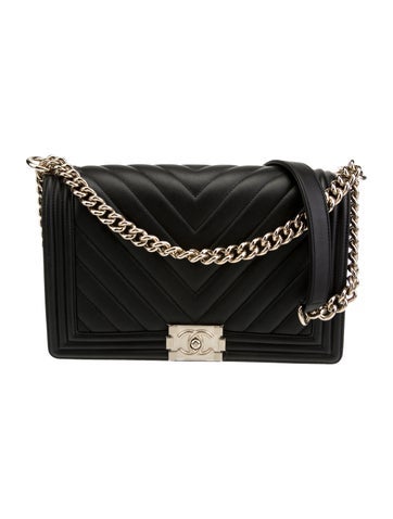 Chanel Large Chevron Boy Bag