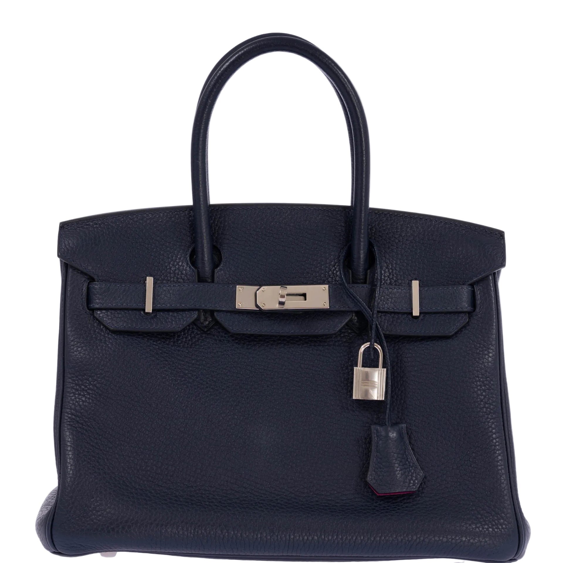 Hermes Hermès Birkin 30 Blue Nuit Verso Rose Pourpre Togo Palladium Hardware