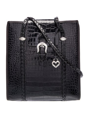 Embossed Leather Shoulder Bag
