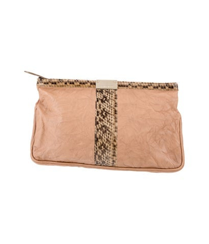Jimmy Choo Choo Leather Clutch