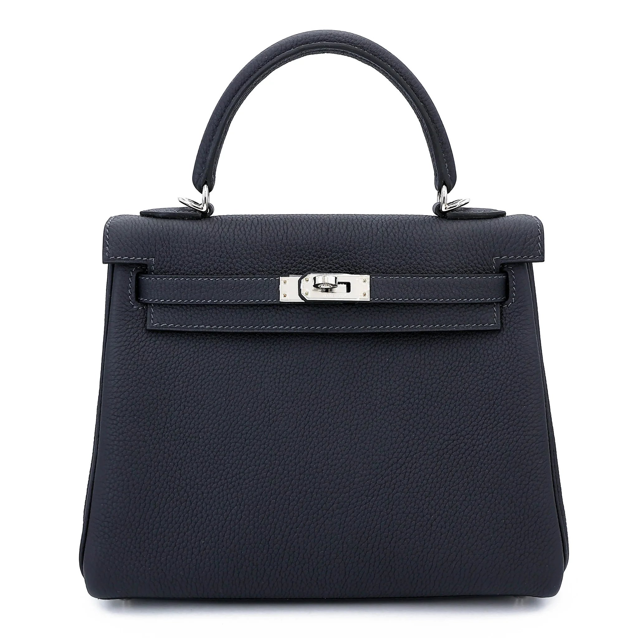 Brand New ( Rank N ) HERMÈS Kelly 25 Caban (3Y) Togo Palladium hardware W (2024)