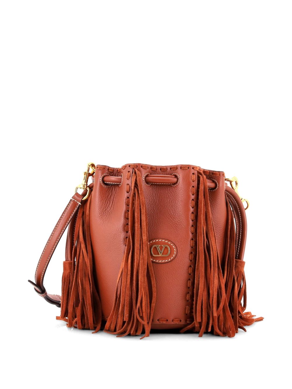 Valentino Garavani Nellcote Leather with Suede Small bucket bag