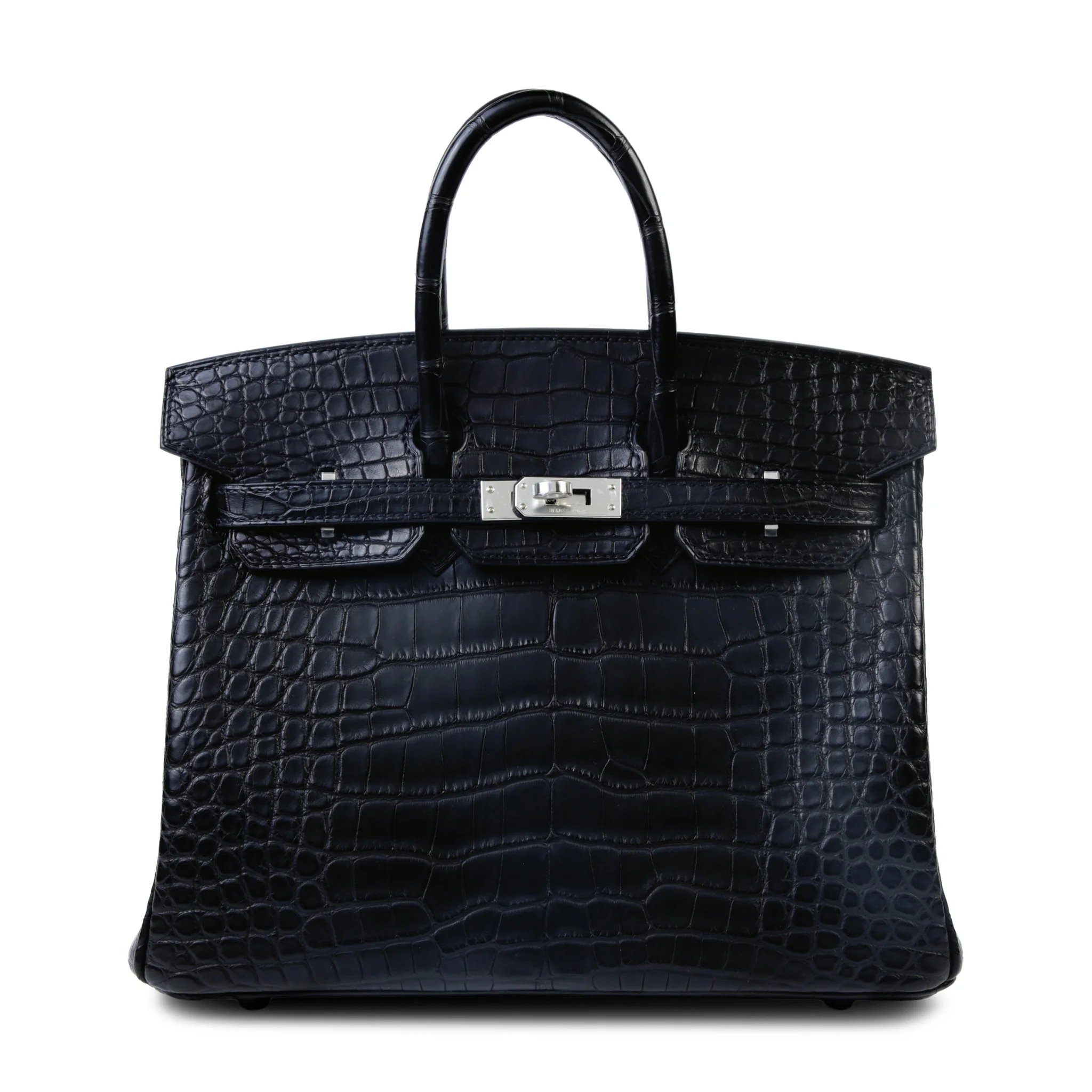 Brand New ( Rank N ) HERMÈS Birkin 25 Noir (89) Matte Alligator Palladium hardware K (2025)