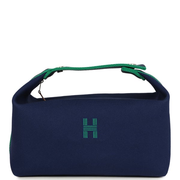 Hermes Hermes Bride-A-Brac GM Marine Canvas Palladium Hardware
