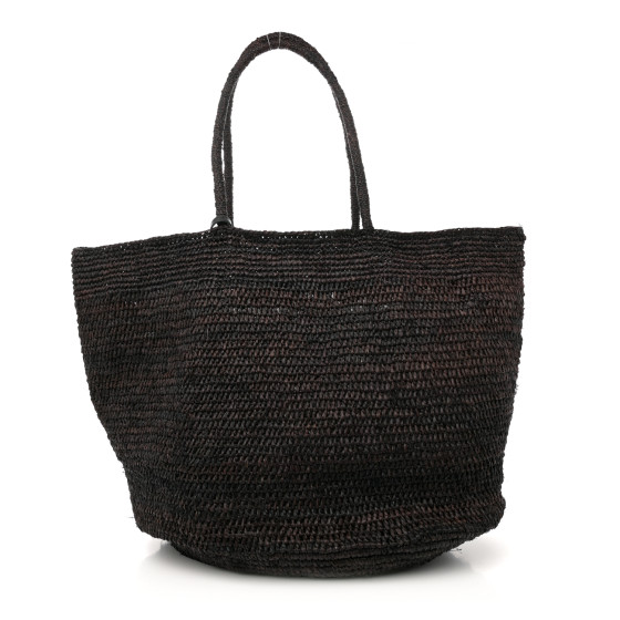 The Row Raffia Oregon Bag Black