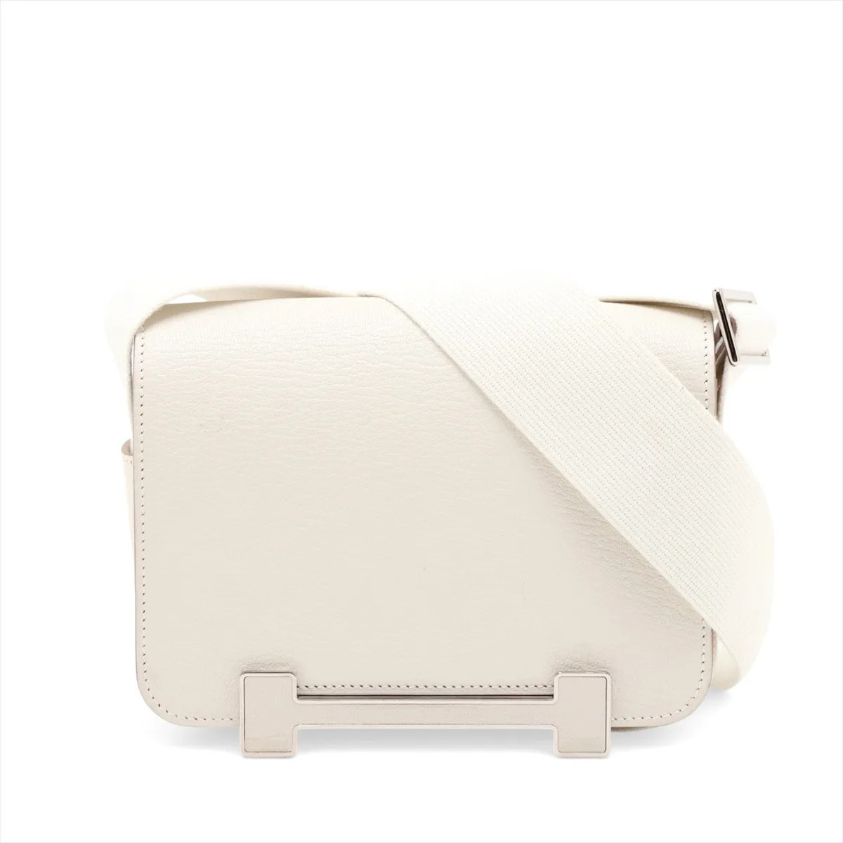 Hermès Geta Chèvre Mysore mushroom Silver Metal Fittings