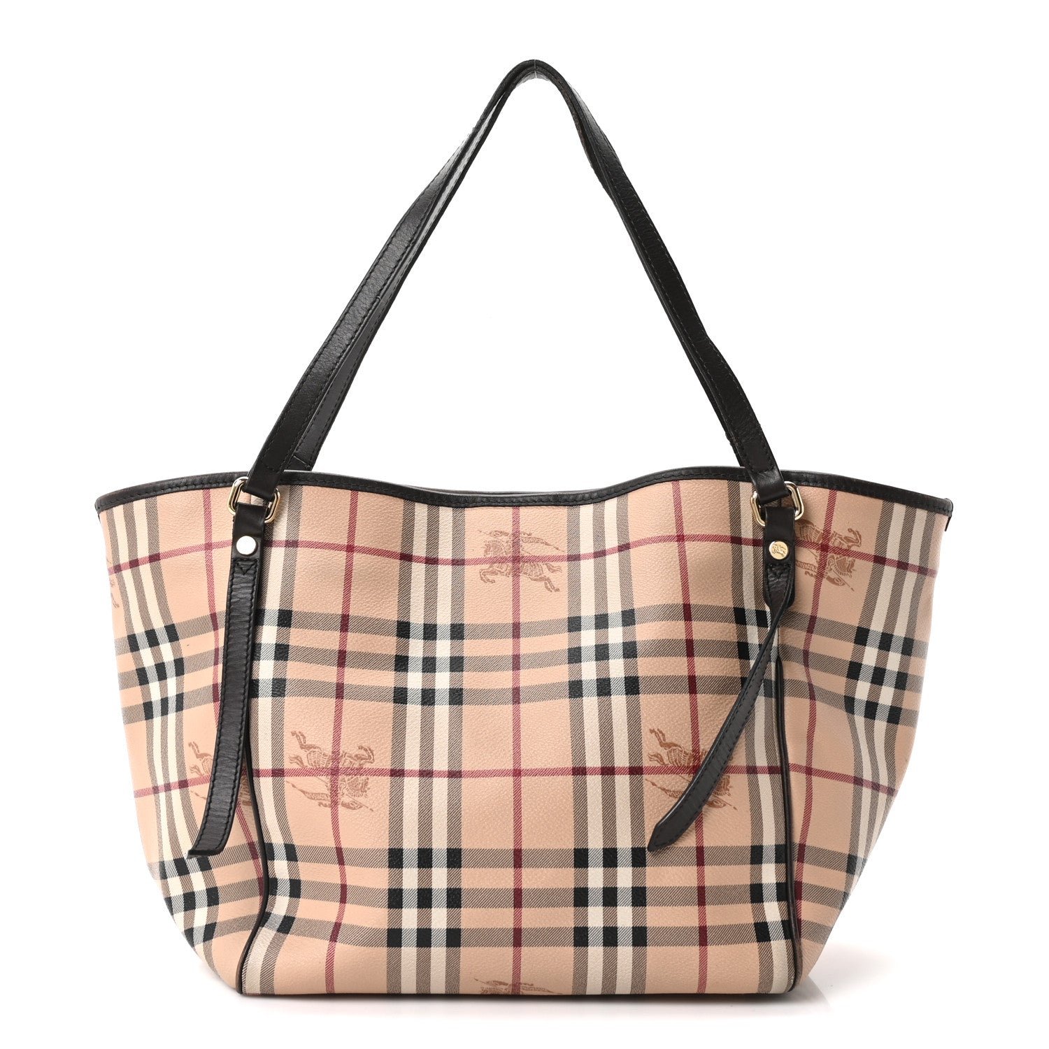 Burberry Haymarket Check Small Canterbury Tote Chocolate