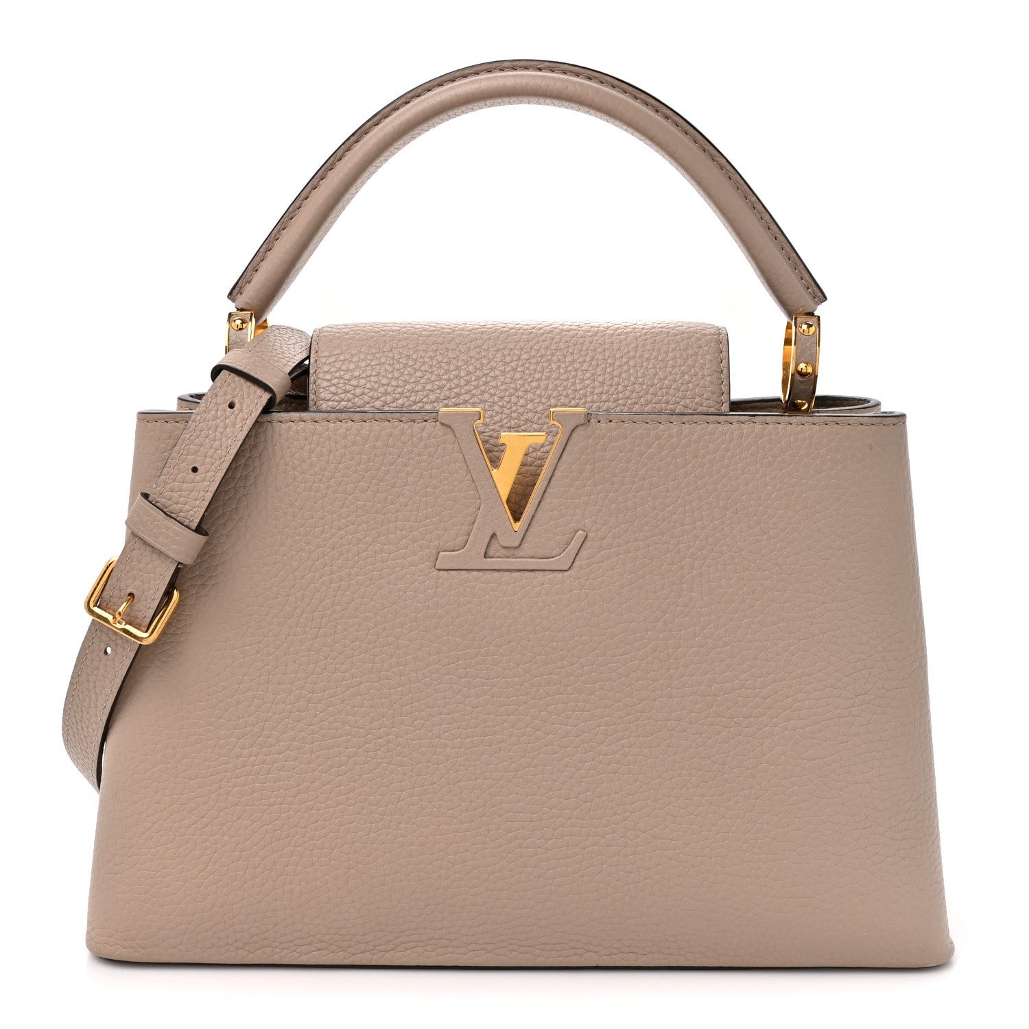 Louis Vuitton Taurillon Capucines PM Galet