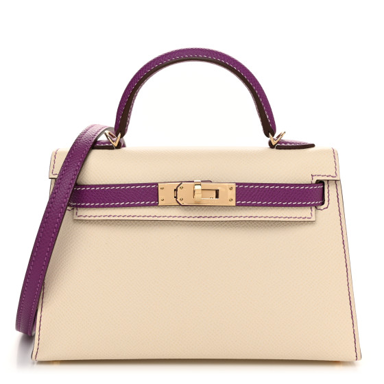 Hermes Epsom Mini Horseshoe Kelly Sellier 20 Craie Anemone