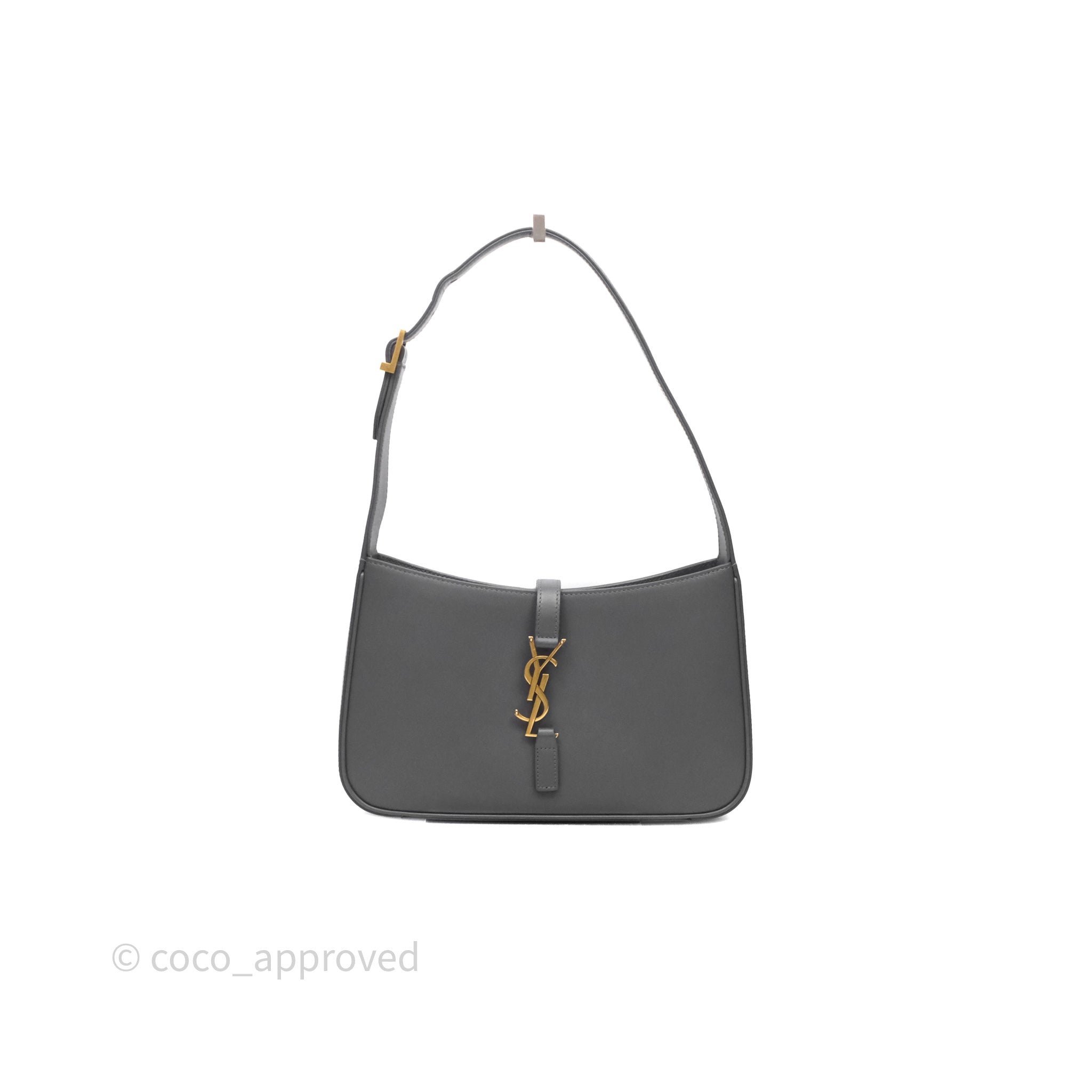 Saint Laurent ‘Le 5 a 7’ Hobo Bag Grey Smooth Calfskin