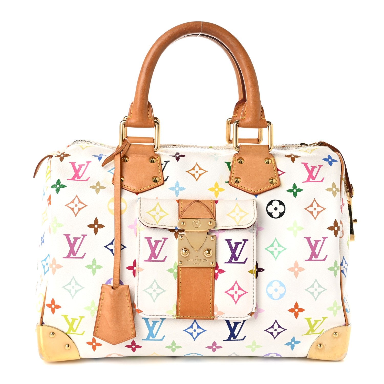 Louis Vuitton Monogram Multicolor Speedy 30 White
