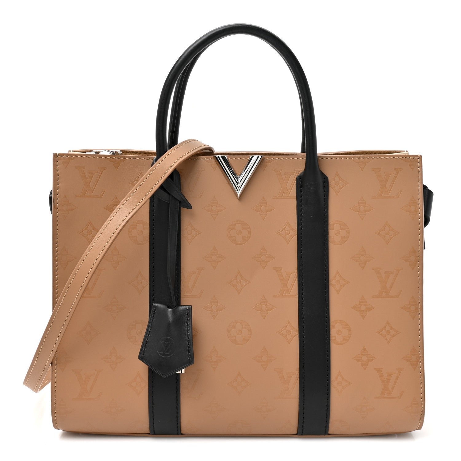 Louis Vuitton Monogram Cuir Plume Very Tote MM Sesame Creme