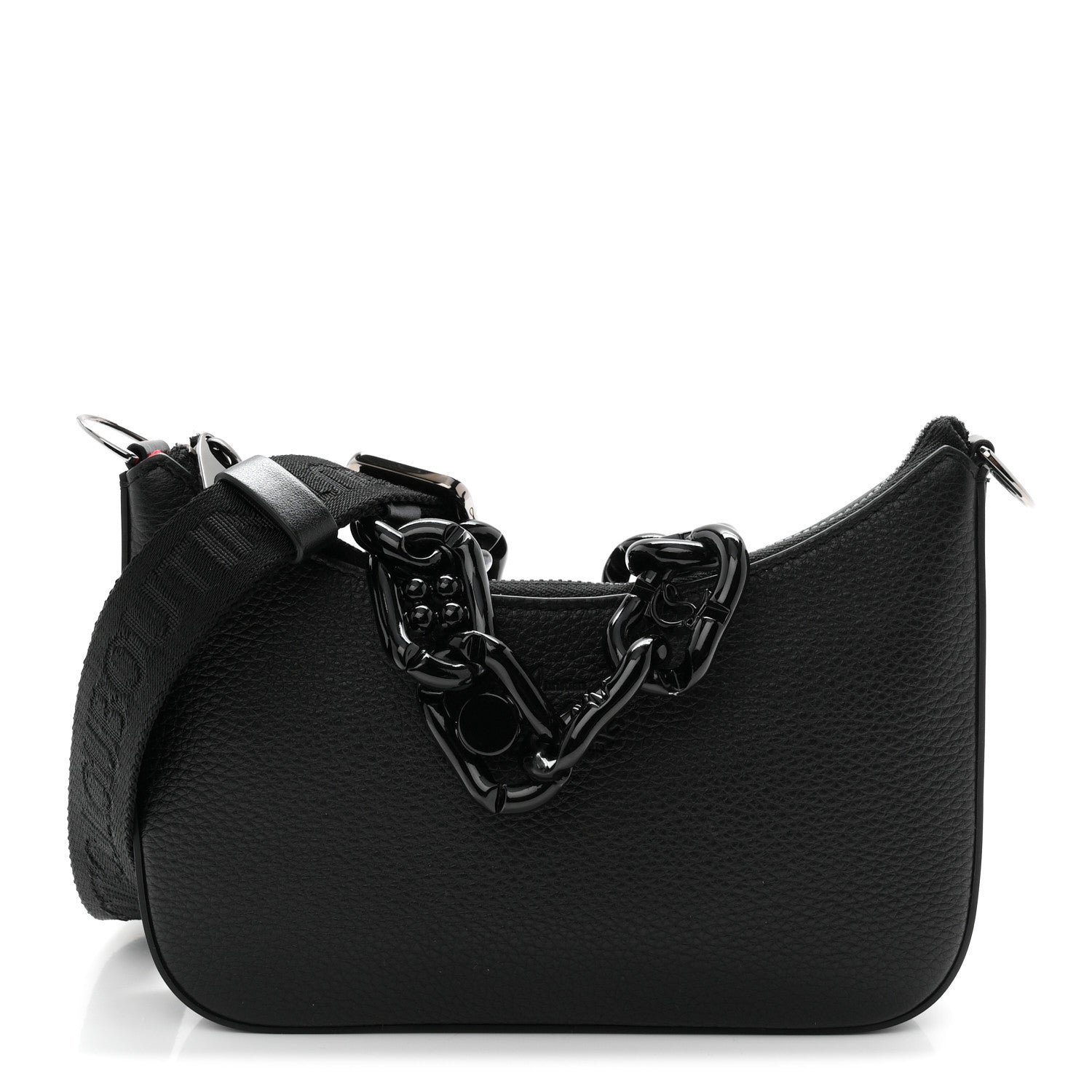 Christian Louboutin Christian Louboutin Calfskin Mini Loubila Chain Shoulder Bag Black