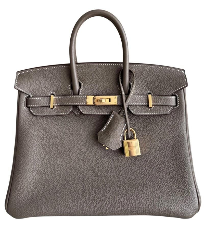 Etoupe Togo Birkin 25 Gold Hardware, 2018