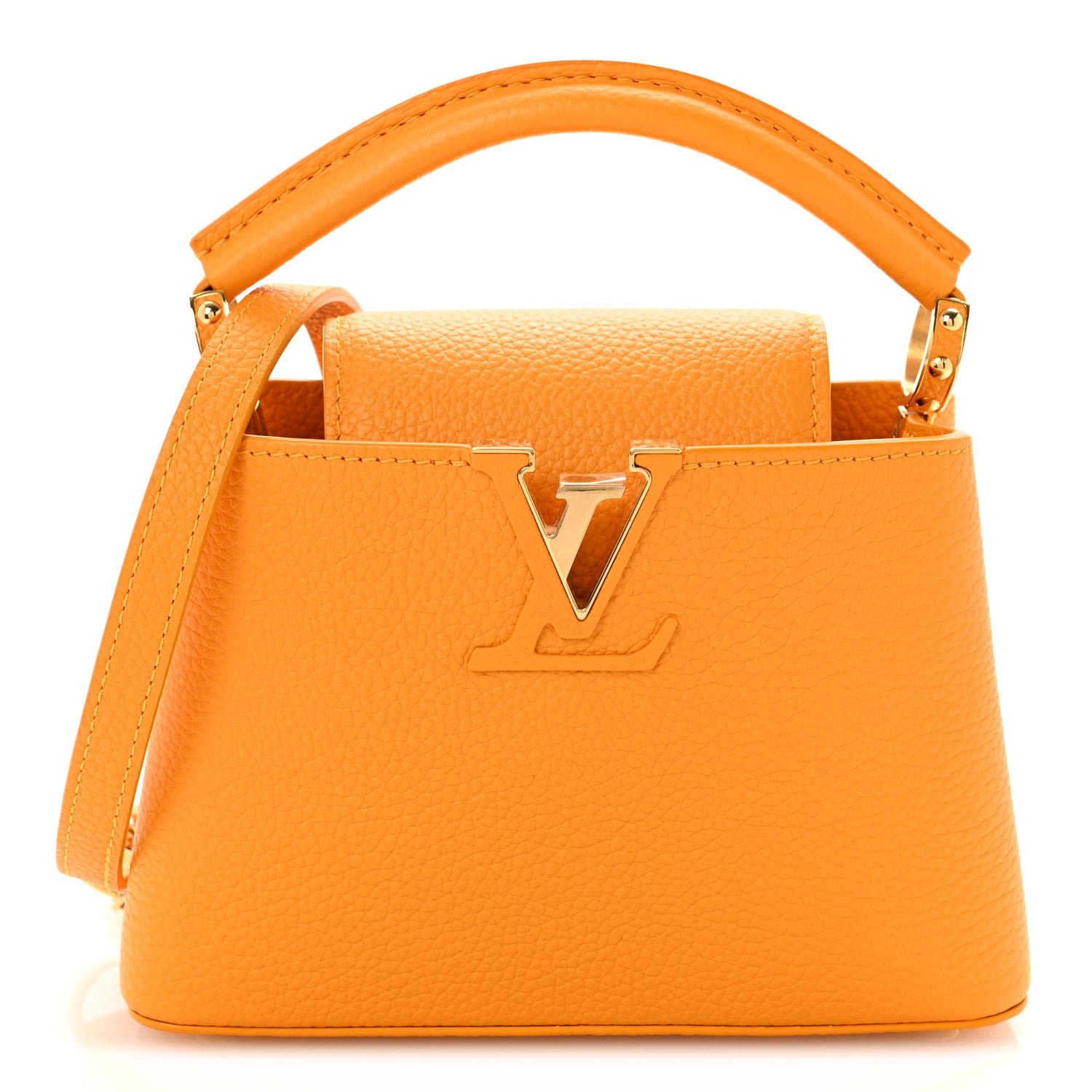 Louis Vuitton Taurillon Mini Capucines Sunbeam Yellow