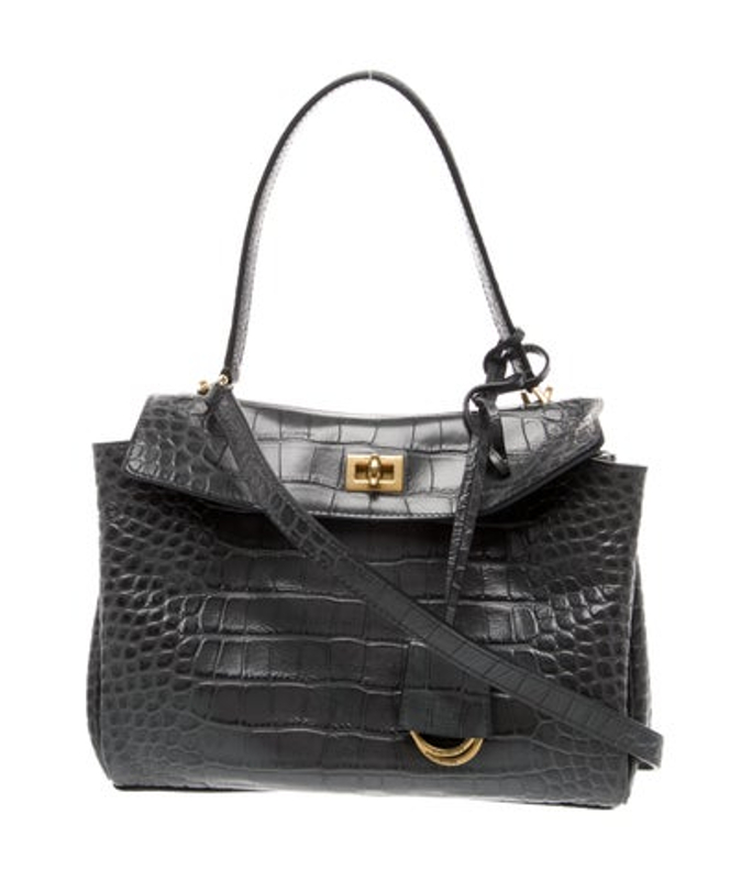 Balenciaga Embossed Leather Rodeo Shoulder Bag Small 2025