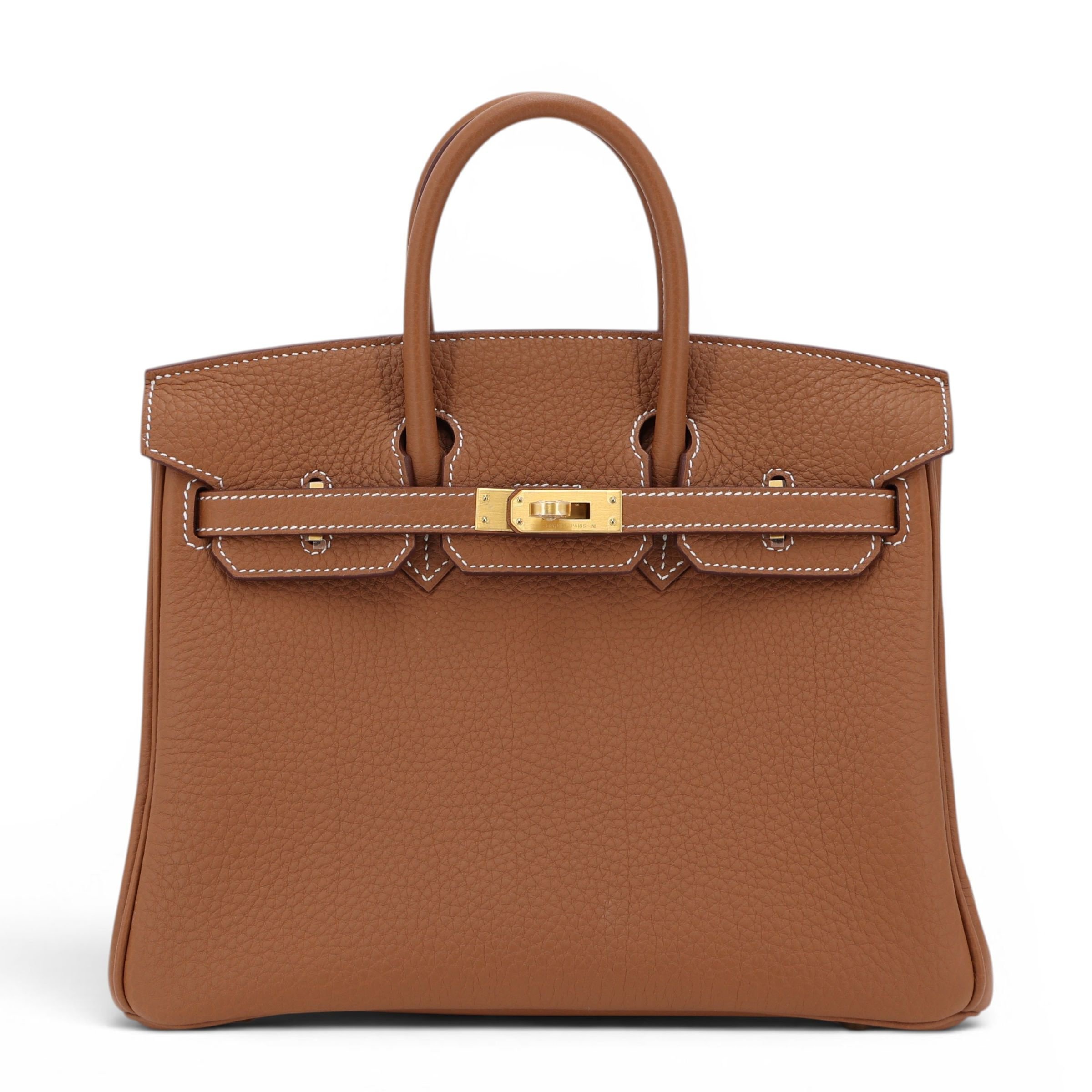 Brand New ( Rank N ) HERMÈS Birkin 25 Gold (37) Togo Brushed Gold hardware K (2025)