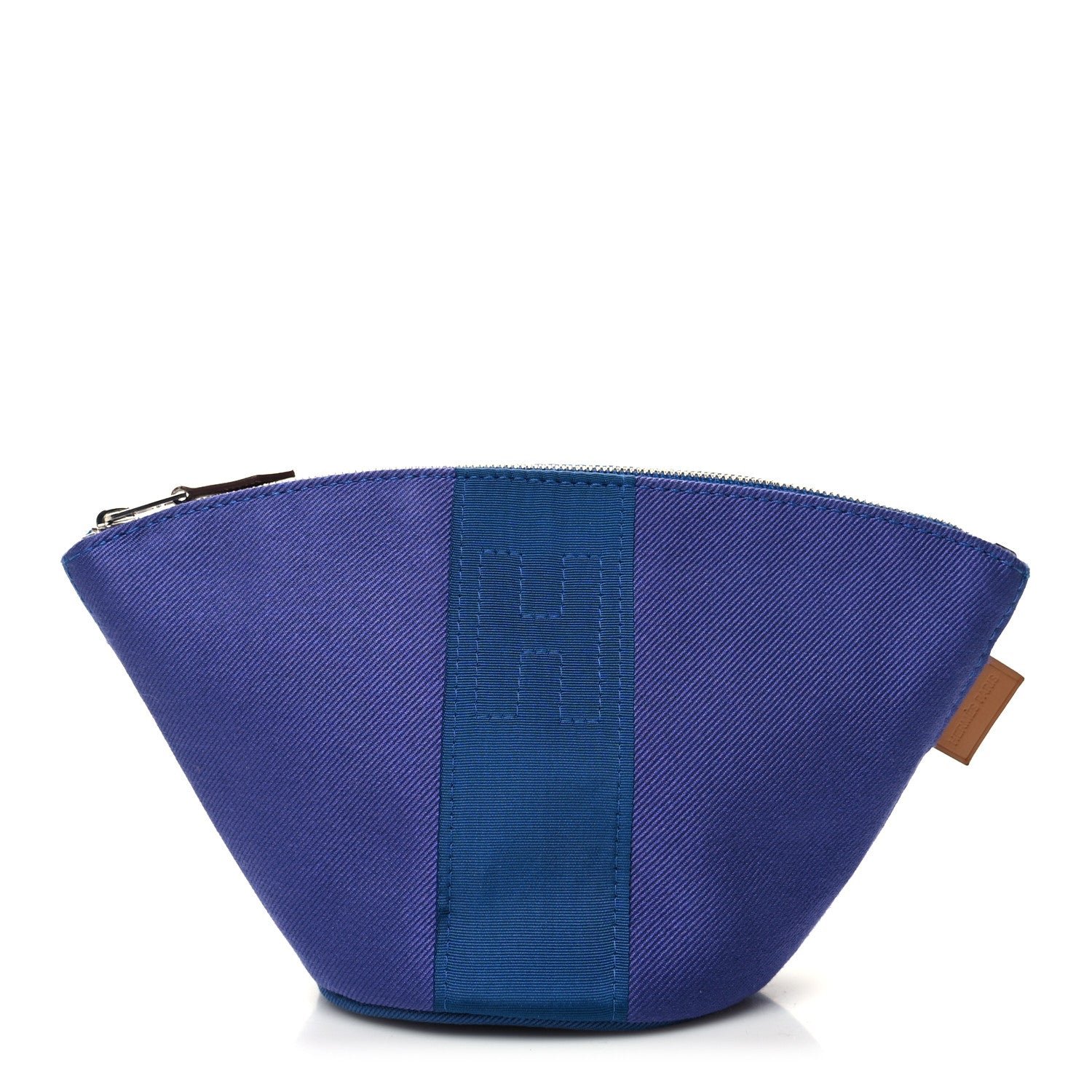 Hermes Cotton Twill Silk Mini Palmyre Case Blue Multicolor