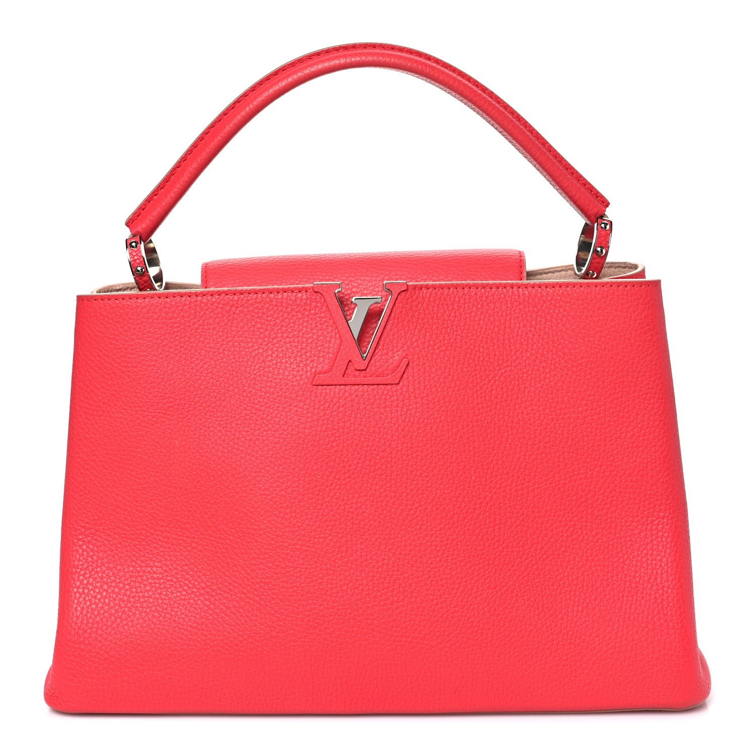 Louis Vuitton Taurillon Capucines MM Litchi Galet