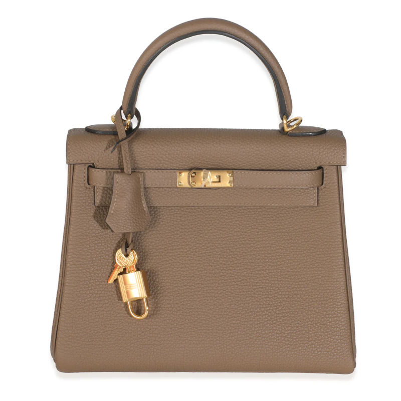 Hermes Beige De Weimar Togo Retourne Kelly 25 Gold Hardware, 2023