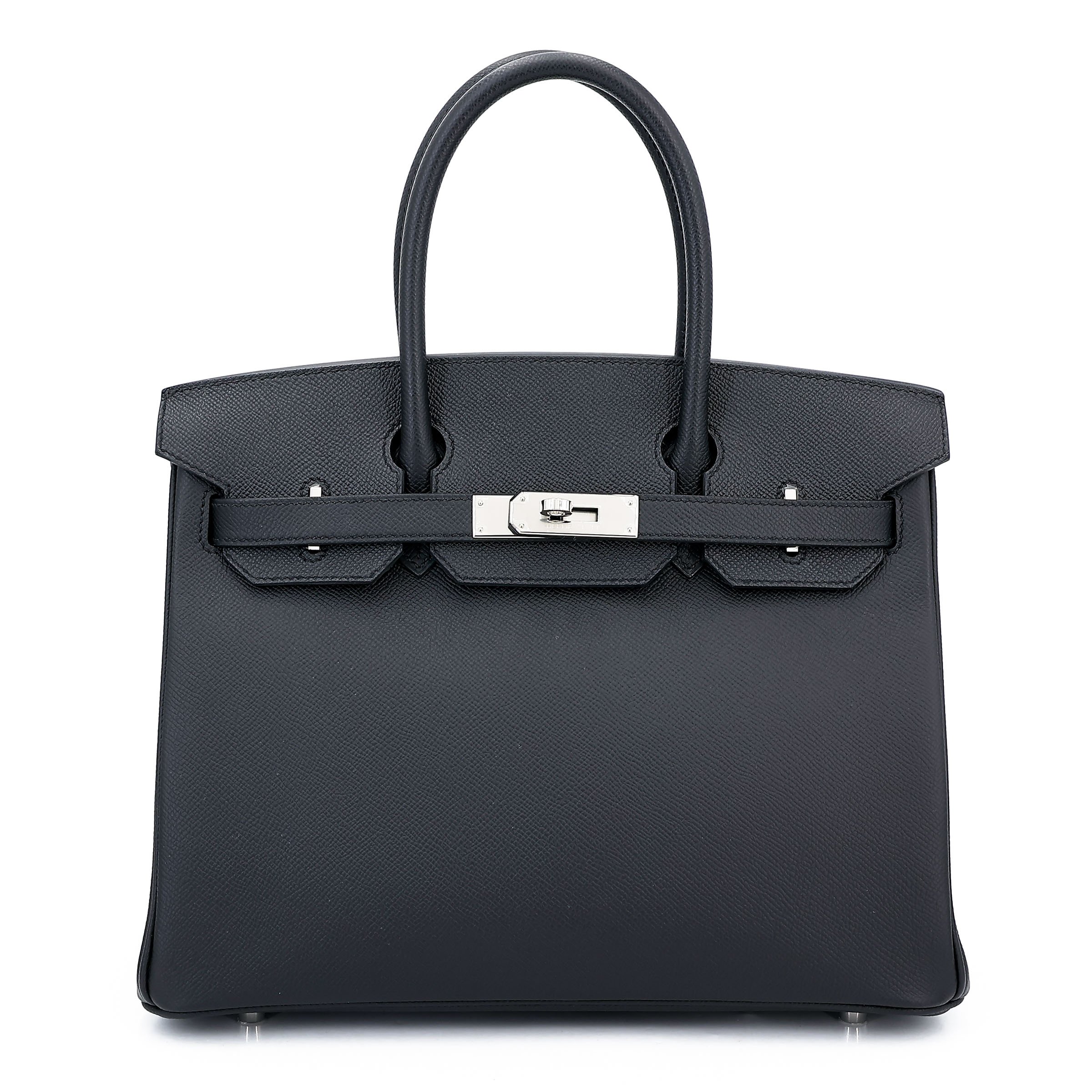 Hermes Excellent ( Rank SA ) HERMÈS Birkin 30 Noir (89) Epsom Palladium hardware U (2022)