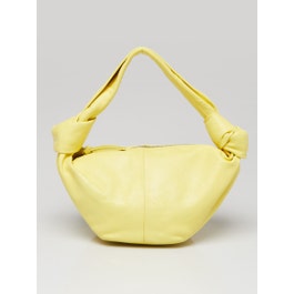Bottega Veneta Bottega Veneta Yellow Leather Double Knot Mini Shoulder Bag