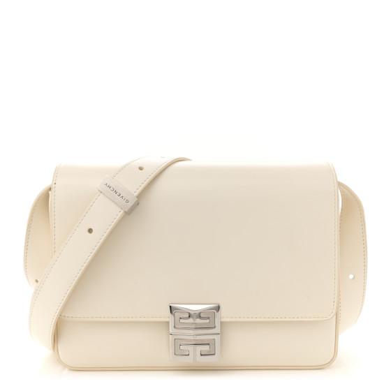Givenchy Box Calfskin Medium 4G Shoulder Bag Ivory